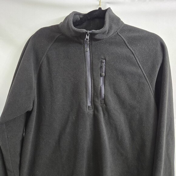 STARTER Shirt Men's Long Sleeve High Neck 1/4 Zip Pullover Black Small 34-36 - Picture 2 of 10